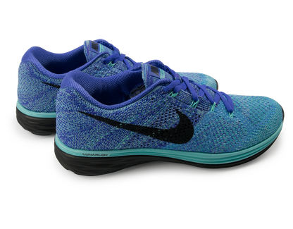 Nike Women's Flyknit Lunar 3 Running Shoes Light Aqua/Persian Violet/University Blue