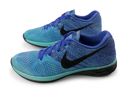 Nike Women's Flyknit Lunar 3 Running Shoes Light Aqua/Persian Violet/University Blue