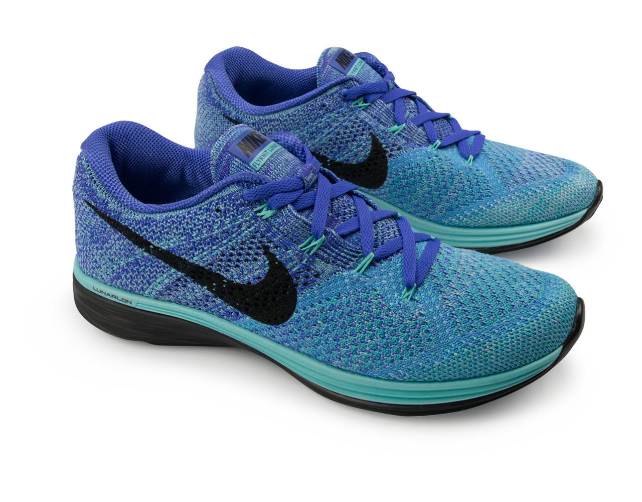 Nike Women's Flyknit Lunar 3 Running Shoes Light Aqua/Persian Violet/University Blue