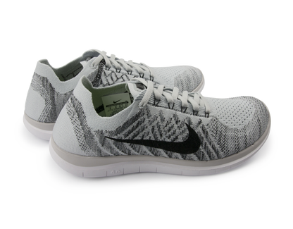 Nike Men's Free 4.0 Flyknit Running Shoes Pure Platinum/Black/White