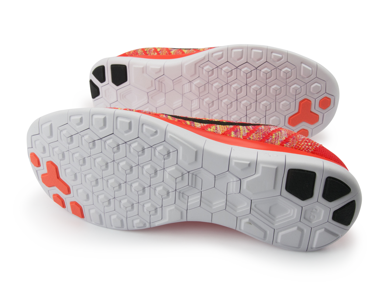 Nike Men's Free 4.0 Flyknit Running Shoes Bright Crimson/Black/Hot Lava