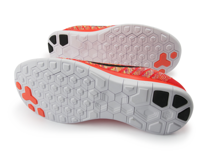 Nike Men's Free 4.0 Flyknit Running Shoes Bright Crimson/Black/Hot Lava