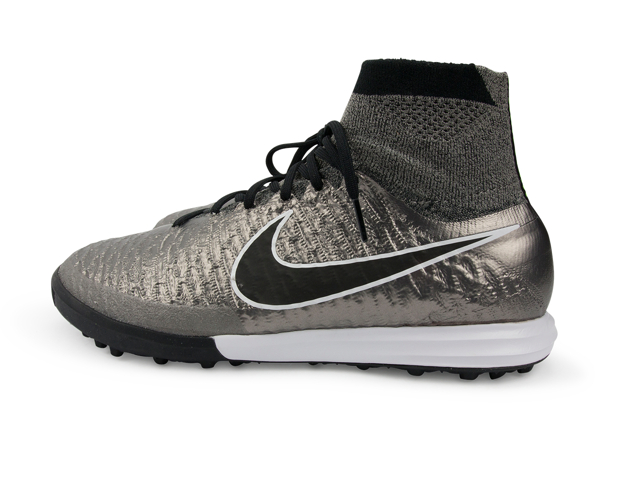 Nike Men's MagistaX Proximo Turf Soccer Shoes Metallic Pewter/Ghost Green/Black