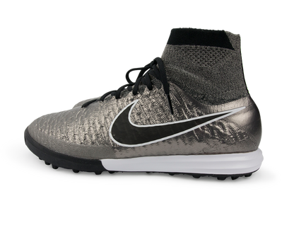 Nike Men's MagistaX Proximo Turf Soccer Shoes Metallic Pewter/Ghost Green/Black