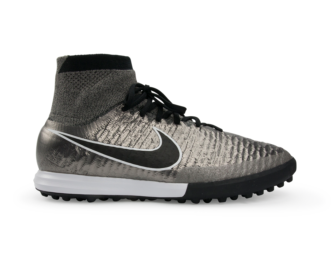 Nike Men's MagistaX Proximo Turf Soccer Shoes Metallic Pewter/Ghost Green/Black