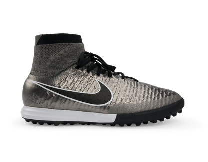 Nike Men's MagistaX Proximo Turf Soccer Shoes Metallic Pewter/Ghost Green/Black