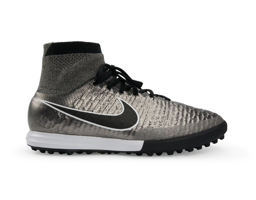 Nike Men's MagistaX Proximo Turf Soccer Shoes Metallic Pewter/Ghost Green/Black