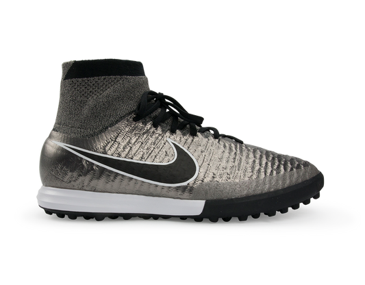 Nike Men's MagistaX Proximo Turf Soccer Shoes Metallic Pewter/Ghost Green/Black