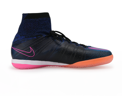 Nike Men's MercurialX Proximo Indoor Soccer Shoes Black/Black/Pink Blast