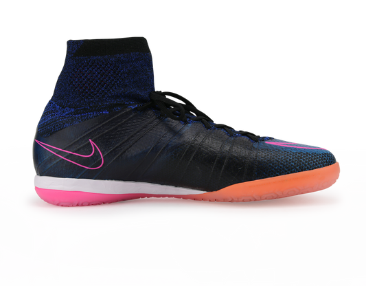 Nike Men's MercurialX Proximo Indoor Soccer Shoes Black/Black/Pink Blast