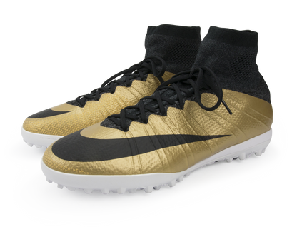 Nike Men's MercurialX Proximo Turf Soccer Shoes Metallic Gold/Black/Tour Yellow