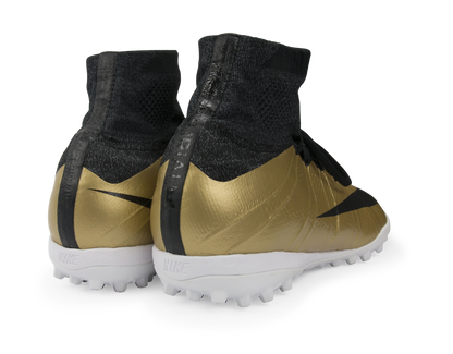 Nike Men's MercurialX Proximo Turf Soccer Shoes Metallic Gold/Black/Tour Yellow