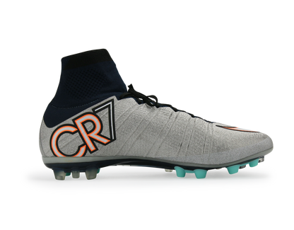 Nike Men's Mercurial Superfly CR AG Metallic Silver/Hyper Turquoise/Black