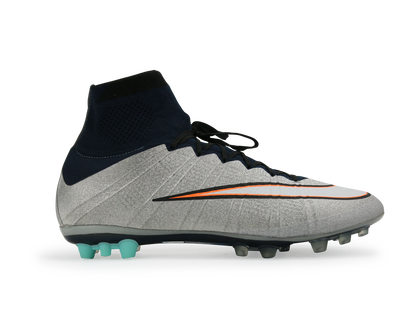 Nike Men's Mercurial Superfly CR AG Metallic Silver/Hyper Turquoise/Black