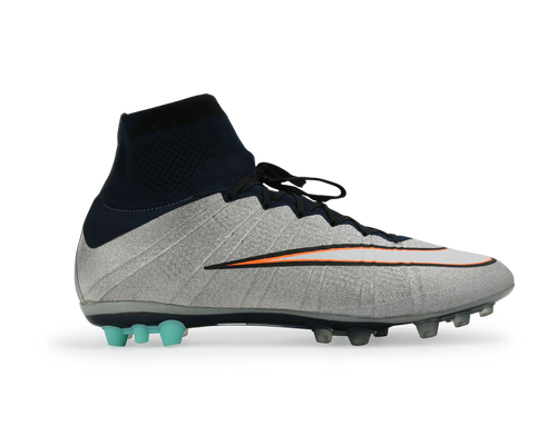 Nike Men's Mercurial Superfly CR AG Metallic Silver/Hyper Turquoise/Black