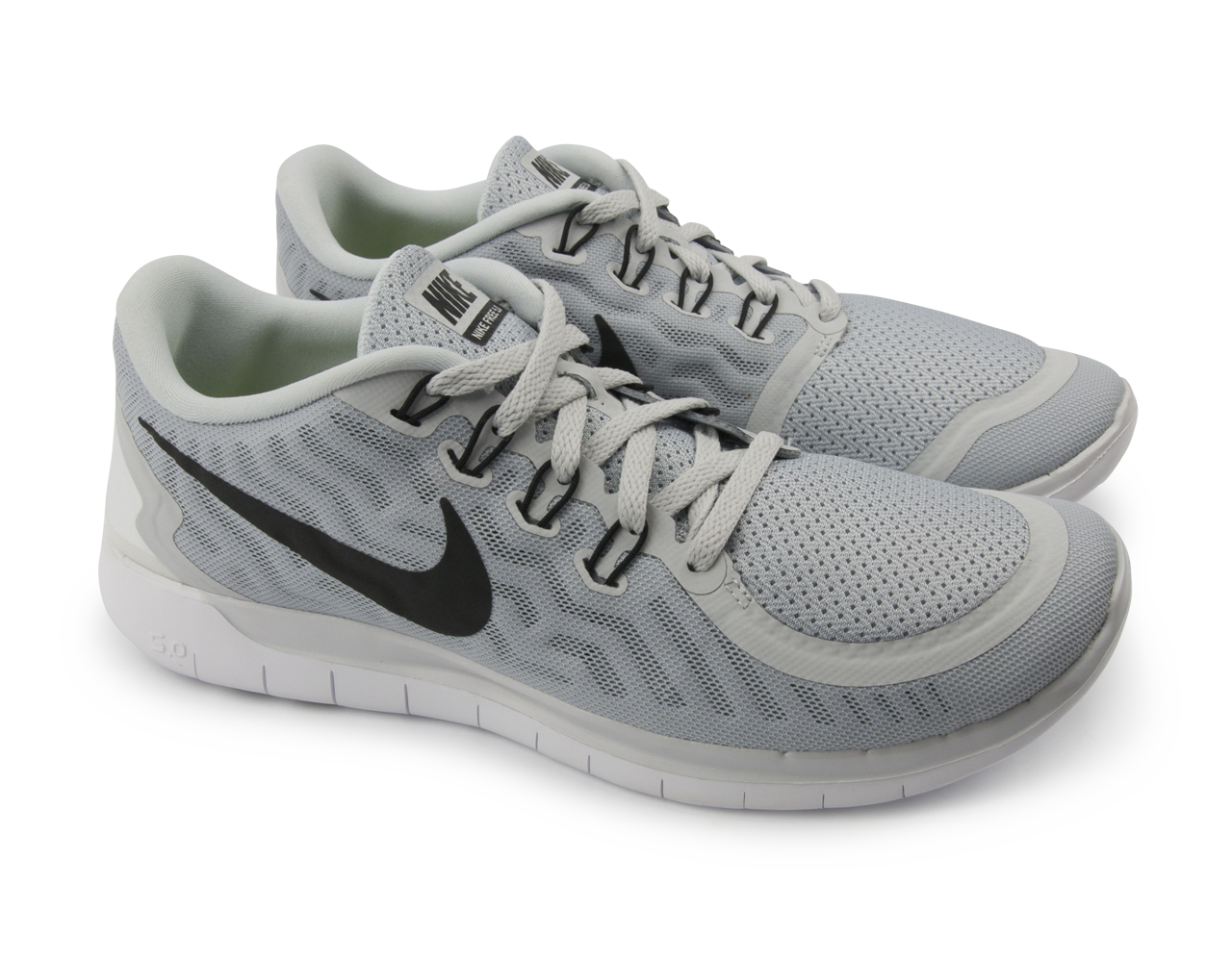 Nike Men's Free 5.0 Running Shoes Pure Platinum/Black/Wolf Grey