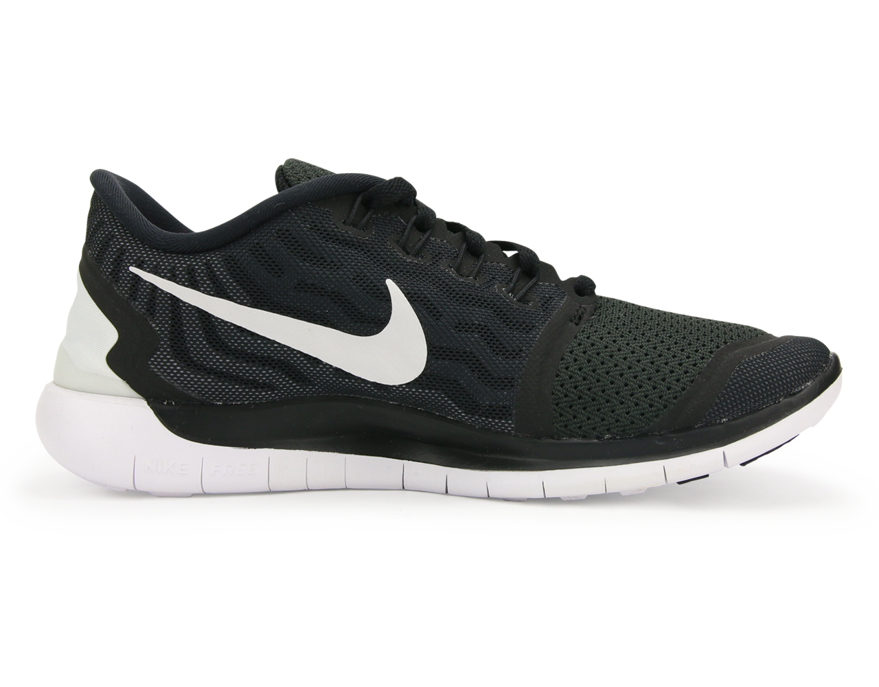 Nike Women's  Free 5.0 Running Shoes Black/White/Dark Grey