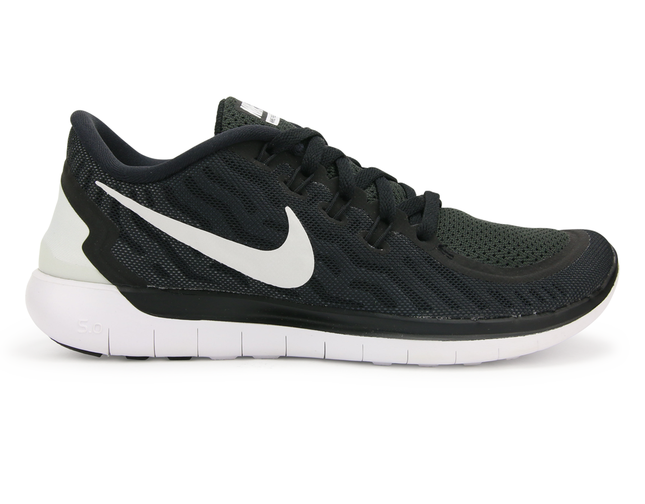 Nike Women's  Free 5.0 Running Shoes Black/White/Dark Grey