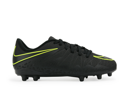 Nike Kids Hypervenom Phelon II FG Black/Black/Volt