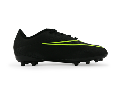 Nike Kids Hypervenom Phelon II FG Black/Black/Volt