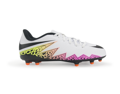 Nike Kids Hypervenom Phelon II FG White/Black/Total Orange