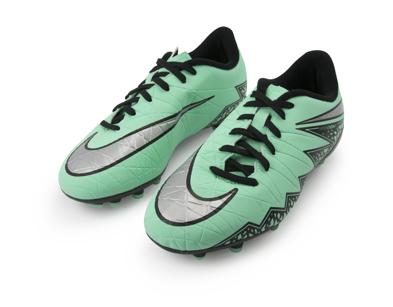 Nike Kids Hypervenom Phelon II FG Green Glow/Metallic Silver/Hyper Orange