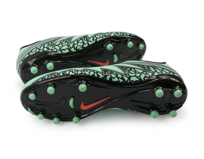 Nike Kids Hypervenom Phelon II FG Green Glow/Metallic Silver/Hyper Orange