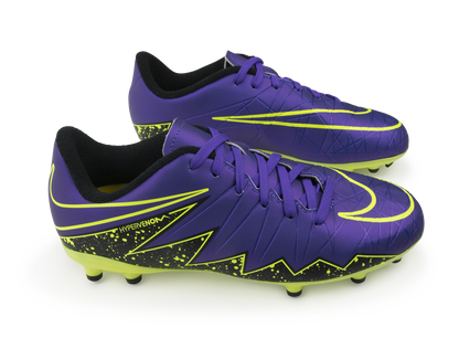 Nike Kids Hypervenom Phelon II FG Hyper Grape/Black/Volt