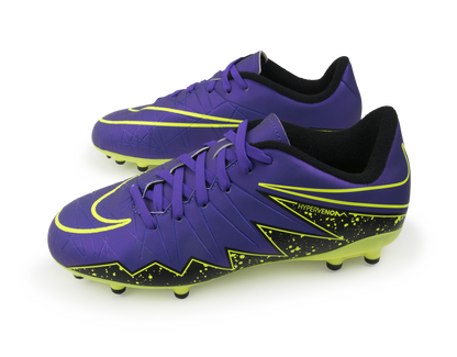 Nike Kids Hypervenom Phelon II FG Hyper Grape/Black/Volt