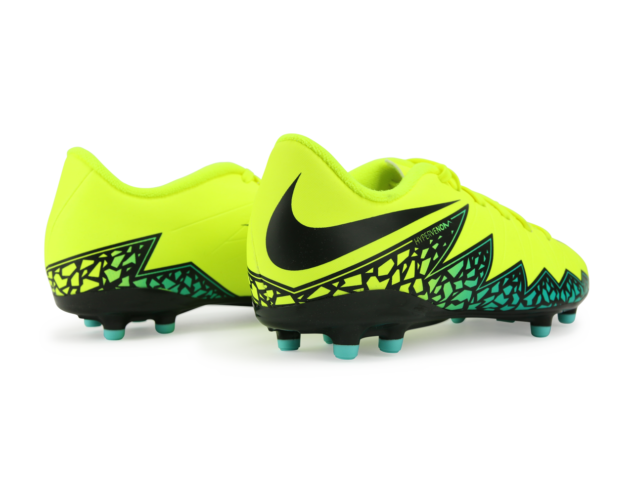 Nike Kids Hypervenom Phelon II FG Volt Black/Hyper Turquoise/Clear Jade