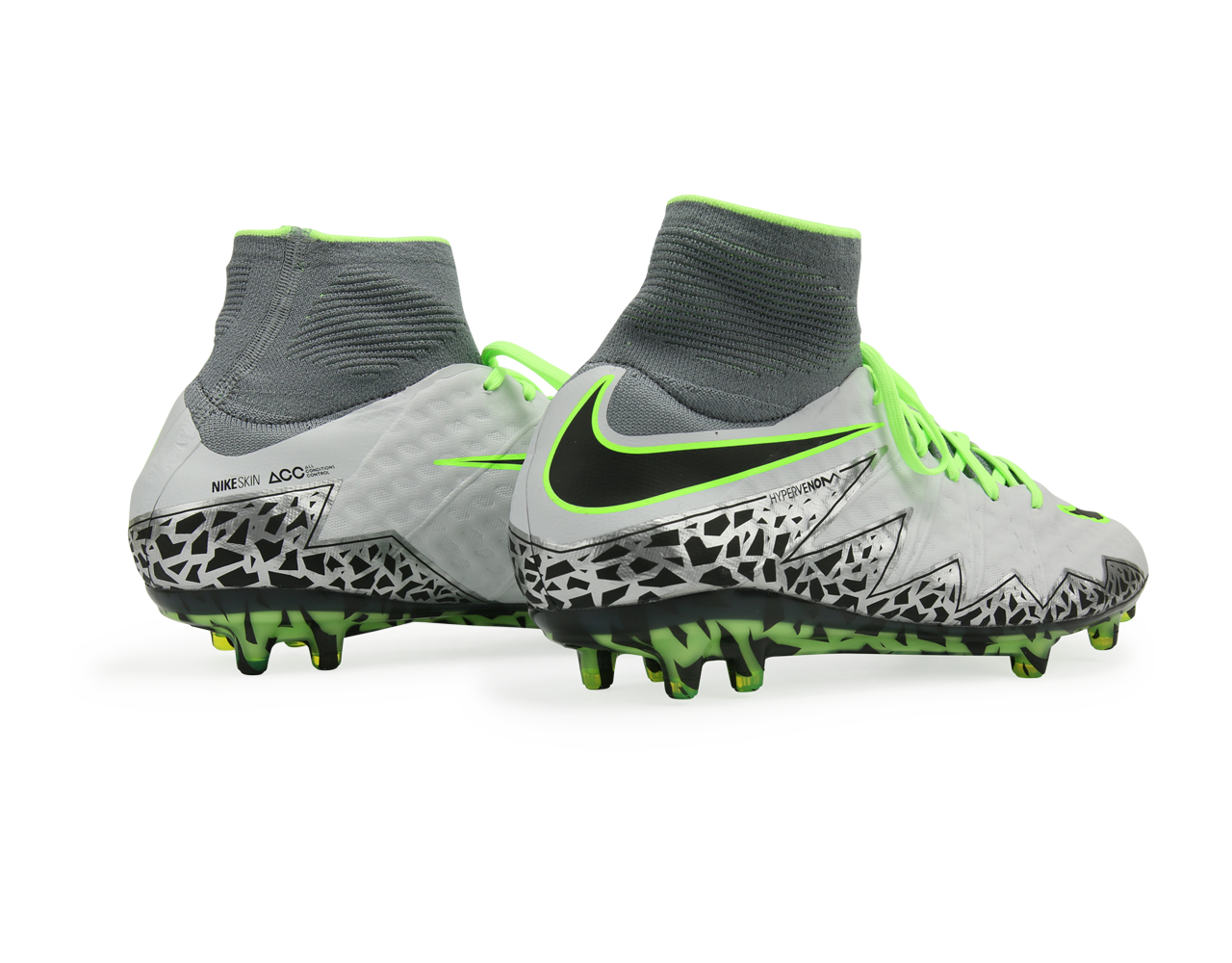Nike Men's Hypervenom Phantom II FG Pure Platinum/Black/Ghost Green