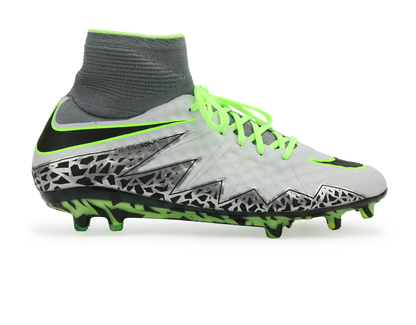 Nike Men's Hypervenom Phantom II FG Pure Platinum/Black/Ghost Green