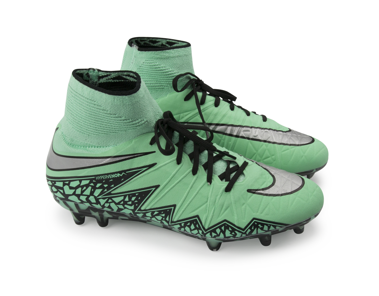 Nike Men's Hypervenom Phantom II FG Green Glow/Metallic Silver/Hyper Orange