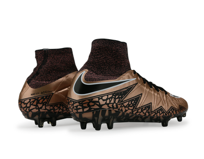 Nike Men's Hypervenom Phantom II FG Metallic Red Bronze/Green Glow/Black