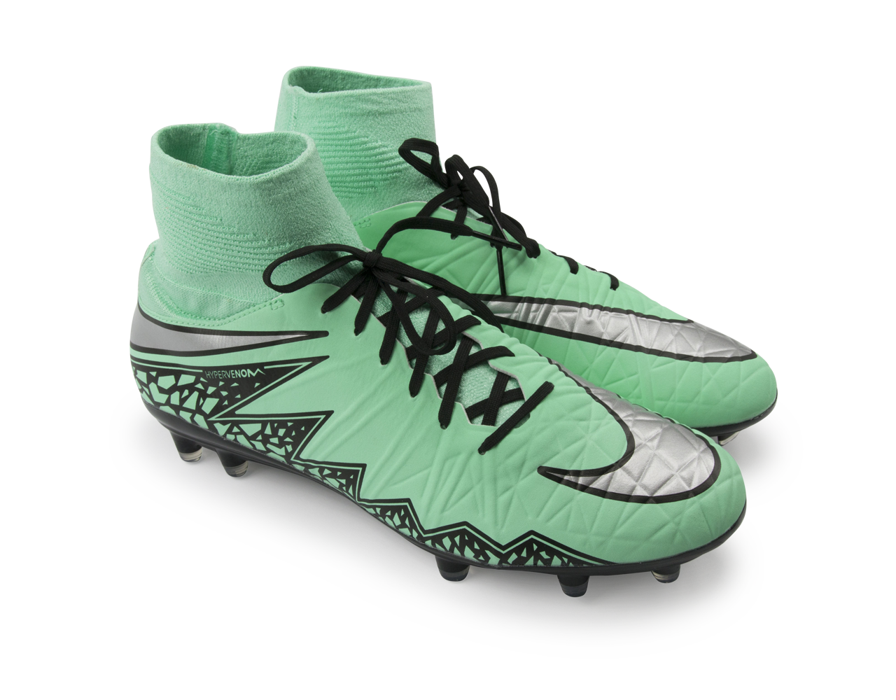 Nike Men's Hypervenom Phatal II DF FG Green Glow/Metallic Silver/Hyper Orange