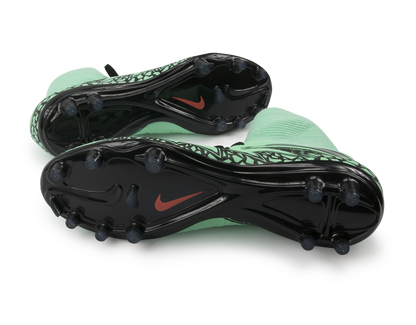 Nike Men's Hypervenom Phatal II DF FG Green Glow/Metallic Silver/Hyper Orange