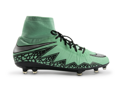 Nike Men's Hypervenom Phatal II DF FG Green Glow/Metallic Silver/Hyper Orange