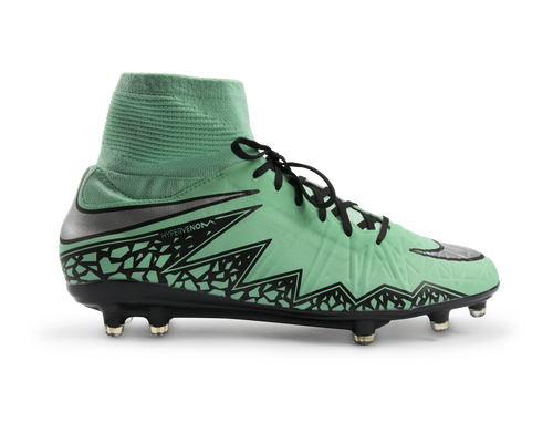 Nike Men's Hypervenom Phatal II DF FG Green Glow/Metallic Silver/Hyper Orange