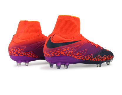 Nike Kids Hypervenom Phantom II FG Total Crimson/Obsidian/Vivid Purple