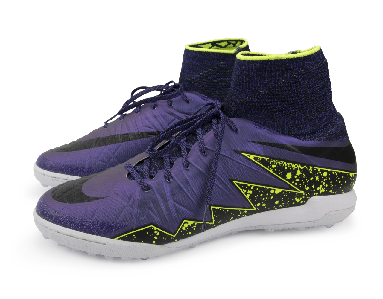 Nike Men's HypervenomX Proximo Turf Soccer Shoes Hyper Grape/Black/Volt