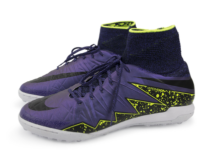 Nike Men's HypervenomX Proximo Turf Soccer Shoes Hyper Grape/Black/Volt