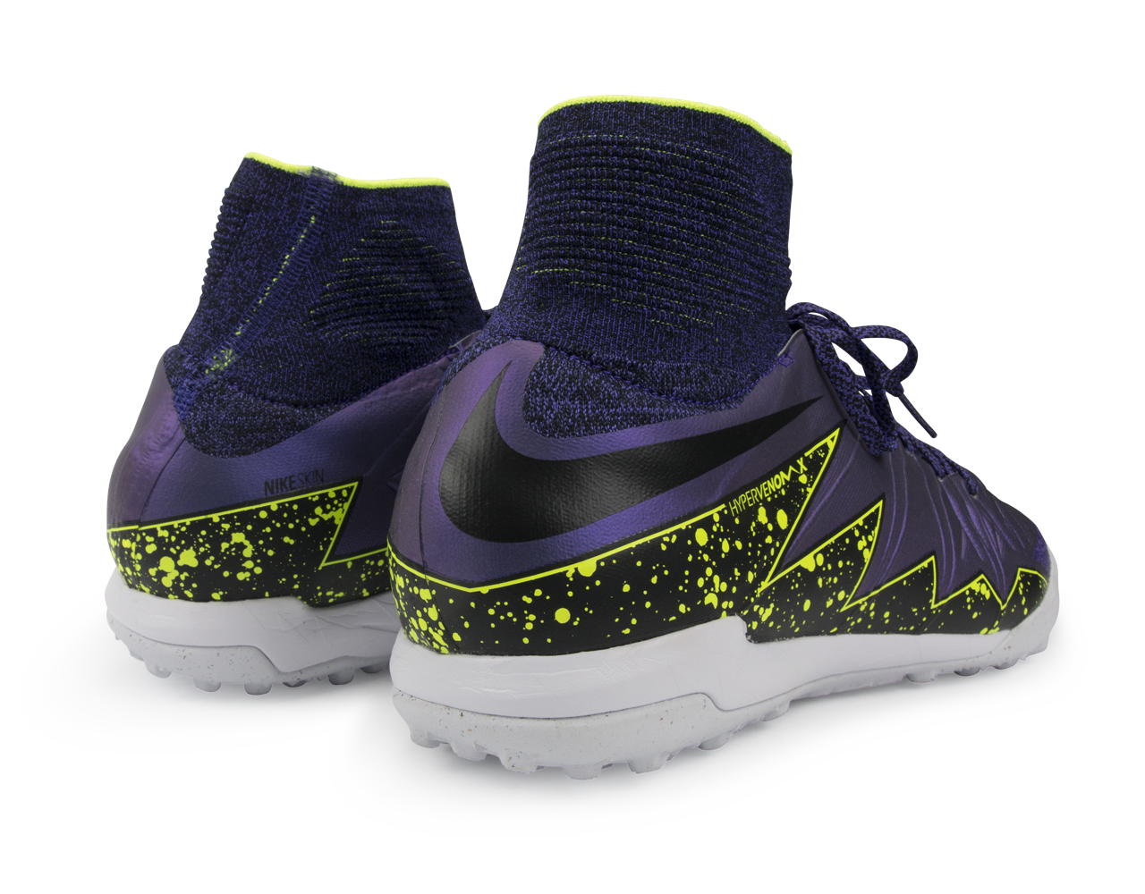 Nike Men's HypervenomX Proximo Turf Soccer Shoes Hyper Grape/Black/Volt