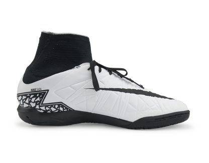 Nike Men's HypervenomX Proximo Indoor Soccer Shoes White/Black/Blanc/Noir