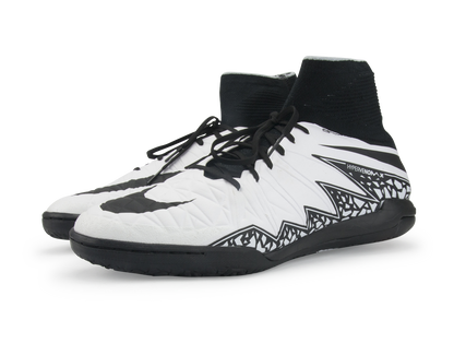 Nike Men's HypervenomX Proximo Indoor Soccer Shoes White/Black/Blanc/Noir