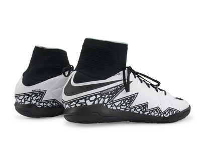 Nike Men's HypervenomX Proximo Indoor Soccer Shoes White/Black/Blanc/Noir