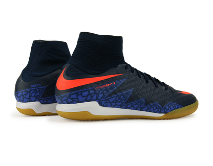 Nike Men's HypervenomX Proximo Indoor Soccer Shoes Obsidian/Total Crimson/Coastal Blue