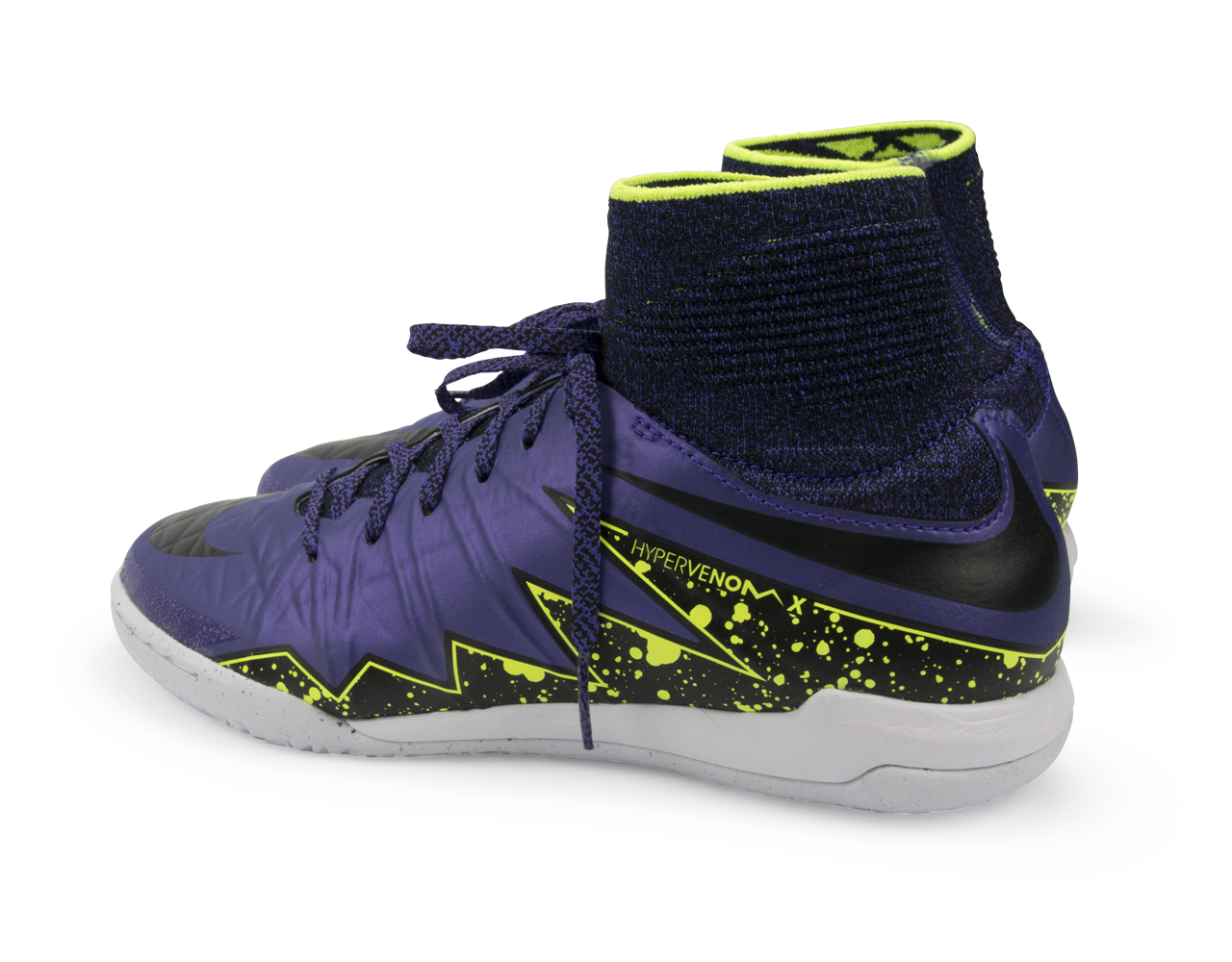 Nike Kids HypervenomX Proximo Street Indoor Soccer Shoes  Hyper Grape/Black/Volt