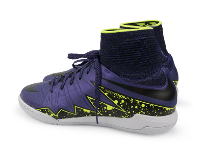 Nike Kids HypervenomX Proximo Street Indoor Soccer Shoes  Hyper Grape/Black/Volt