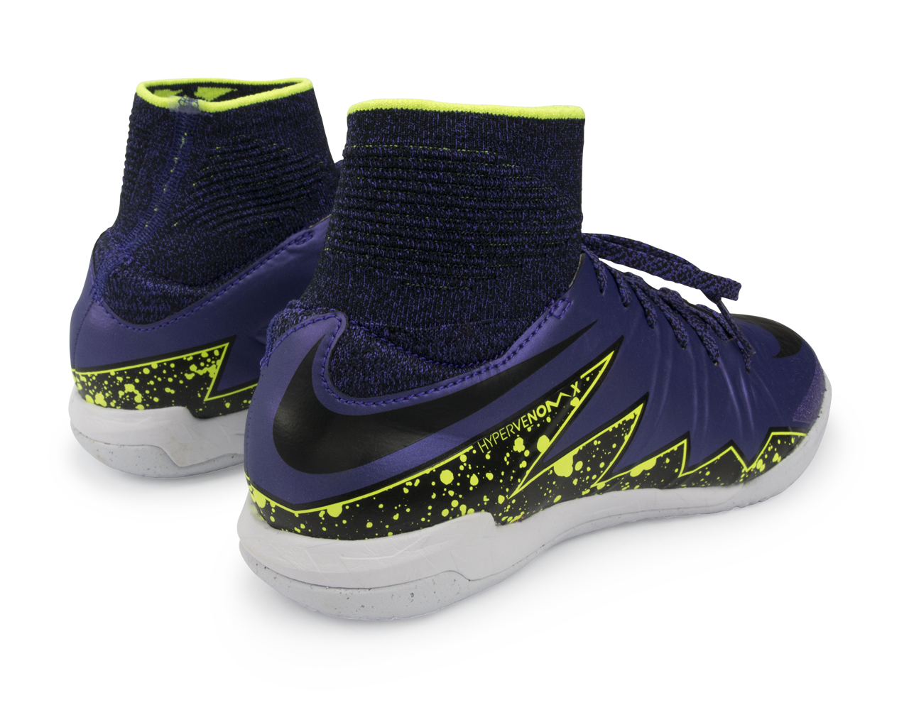Nike Kids HypervenomX Proximo Street Indoor Soccer Shoes  Hyper Grape/Black/Volt