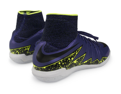 Nike Kids HypervenomX Proximo Street Indoor Soccer Shoes  Hyper Grape/Black/Volt